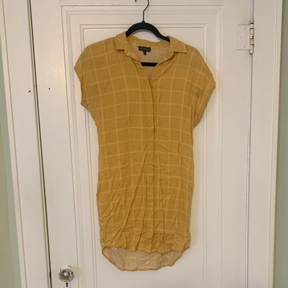 The Limited Yellow Plaid Dress
